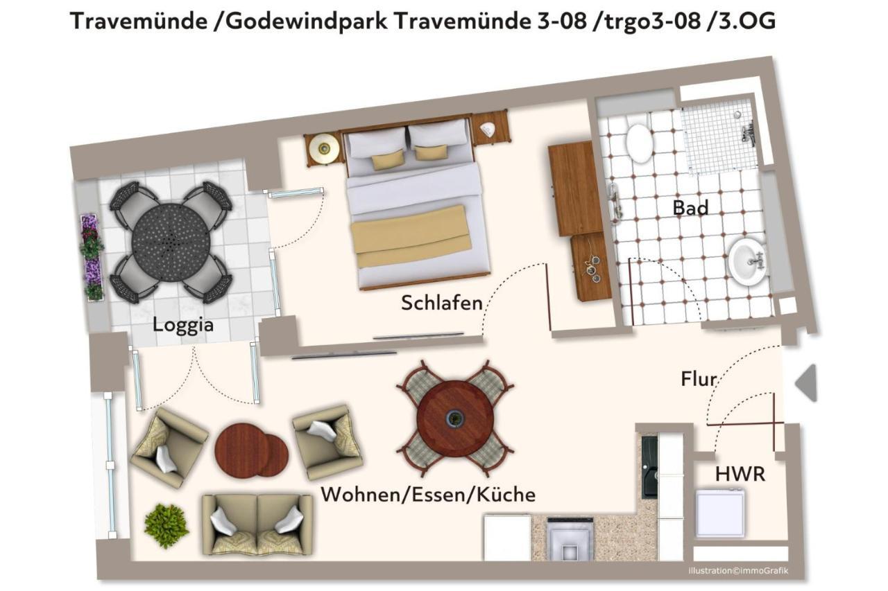 Appartamento Godewindpark Travemuende Godewindpark Travemuende 3-08 Lubecca Esterno foto